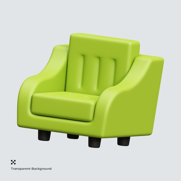 PSD arm chair 3d icon