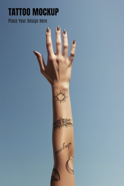 Arm tattoo mockup design