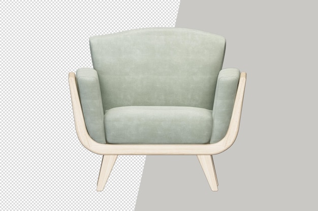 Кресло в гостиной в 3d визуализации