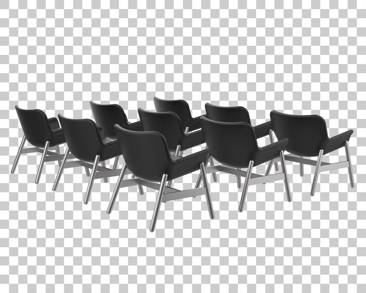 PSD armchair isolated on transparent background 3d rendering illustration