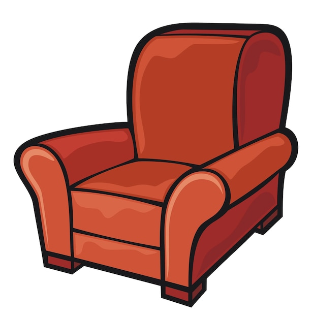 Armchair leather tub chair