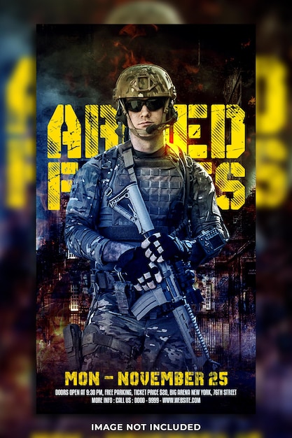 Armed forces social media instagram story template