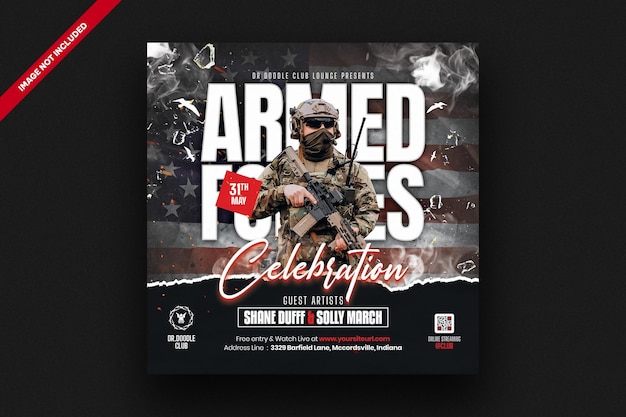 Armed forces socials media template