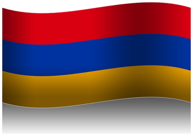 PSD armenia national wave flag 3d