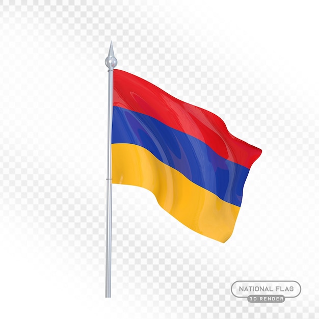 Армянский флаг 3D-рендер