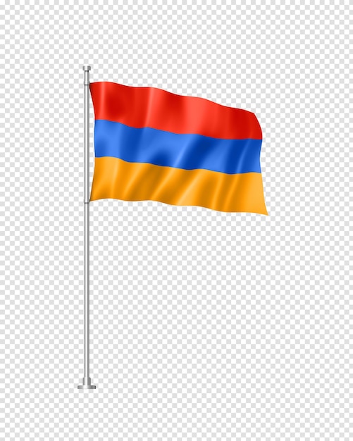 PSD Флаг армении, изолированный на белом