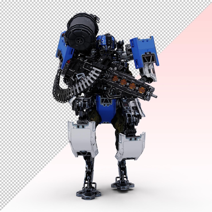 PSD armored mech robot suit with human pilot
