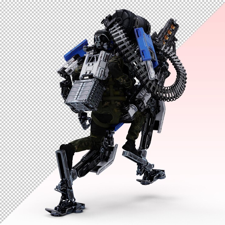 PSD armored mech robot suit with human pilot