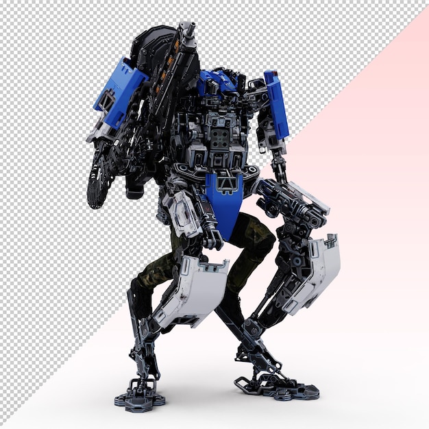 armored mech robot suit with human pilot