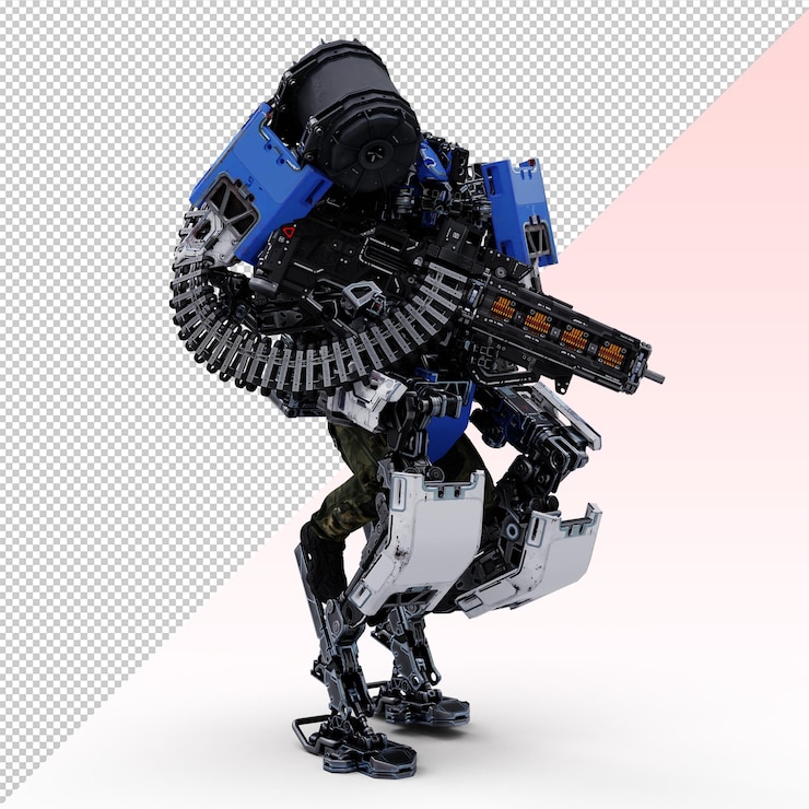 PSD armored mech robot suit with human pilot