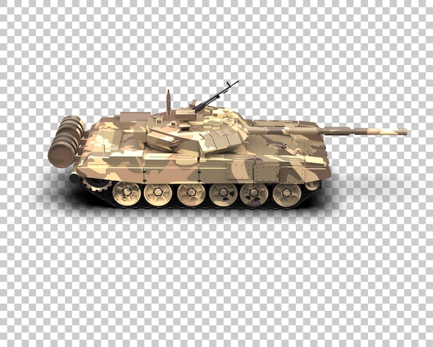 PSD armored tank building isolated on background 3d rendering illustration