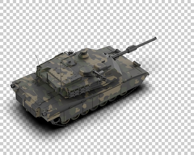 armored tank building isolated on background 3d rendering illustration