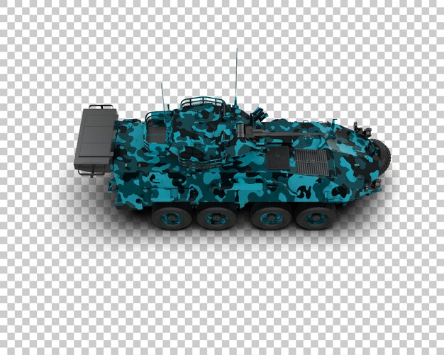 PSD armored tank building isolated on background 3d rendering illustration