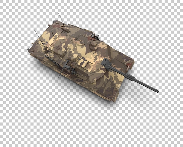 装甲戦車の建物が背景に隔離されている 3D レンダリングイラスト