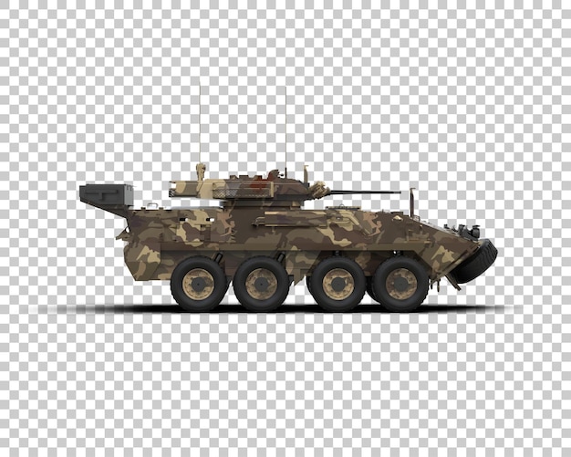 PSD Здание бронированного танка изолировано на фоне 3d-илюстрации