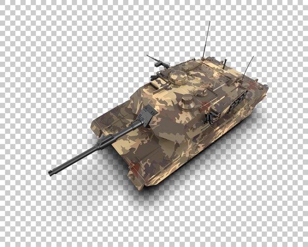 PSD 装甲戦車の建物が背景に隔離されている 3d レンダリングイラスト