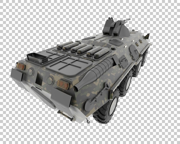 PSD armored vehicle isolated on background 3d rendering illustration