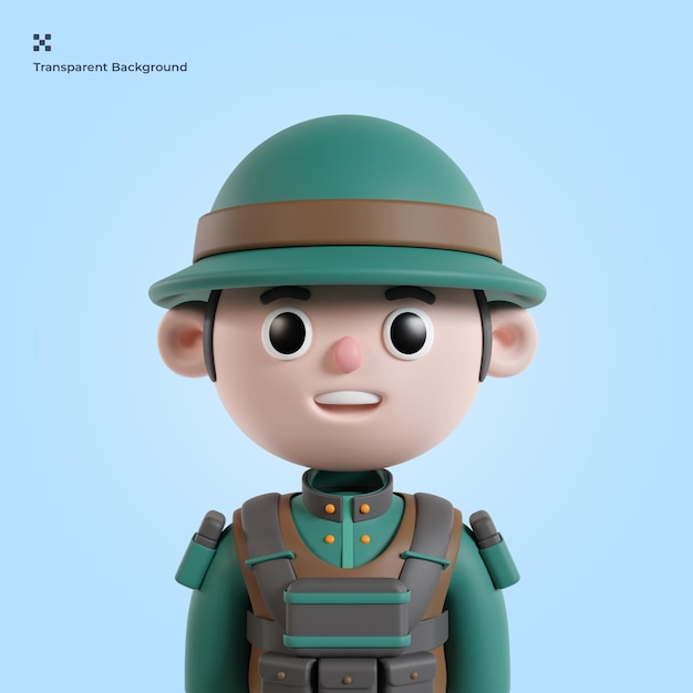 PSD army 3d avatar