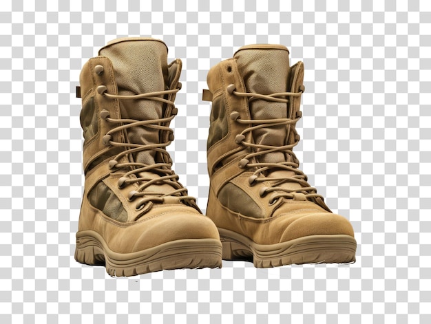 PSD army boot design on transparent background vector illustration