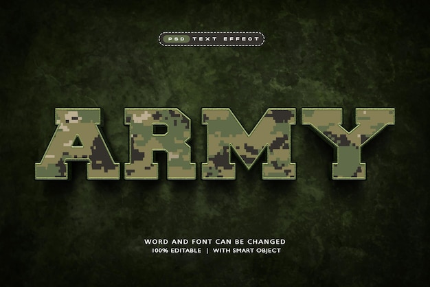army force editable text effect