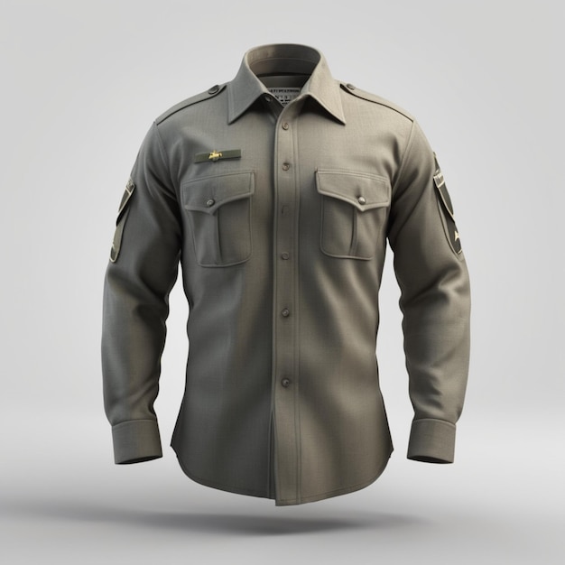 Army shirt PSD on a white background