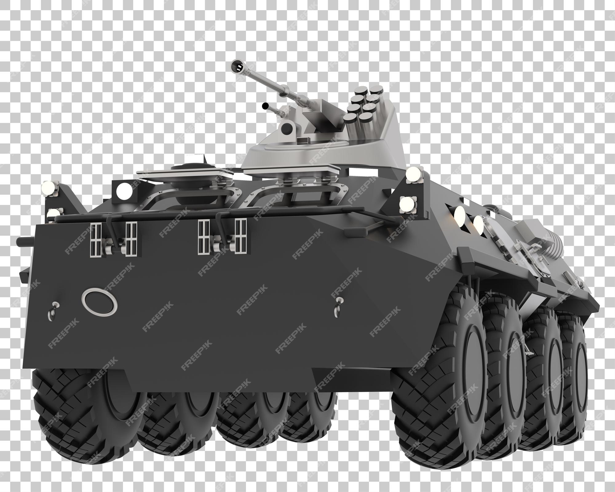 Premium PSD | Army vehicle on transparent background 3d rendering  illustration