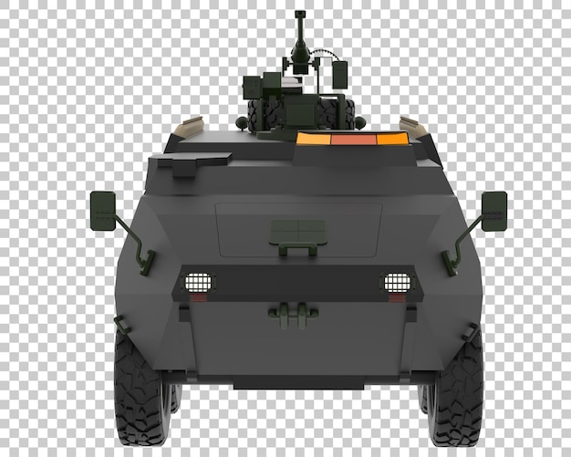 PSD army vehicle on transparent background 3d rendering illustration