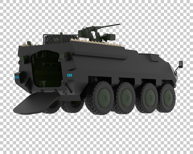 PSD army vehicle on transparent background 3d rendering illustration