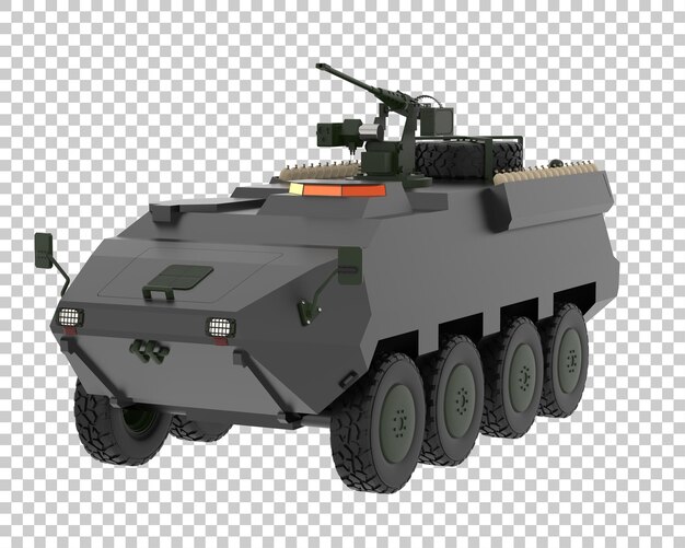 Army vehicle on transparent background 3d rendering illustration