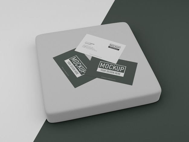 PSD arrangement of business card mock-up