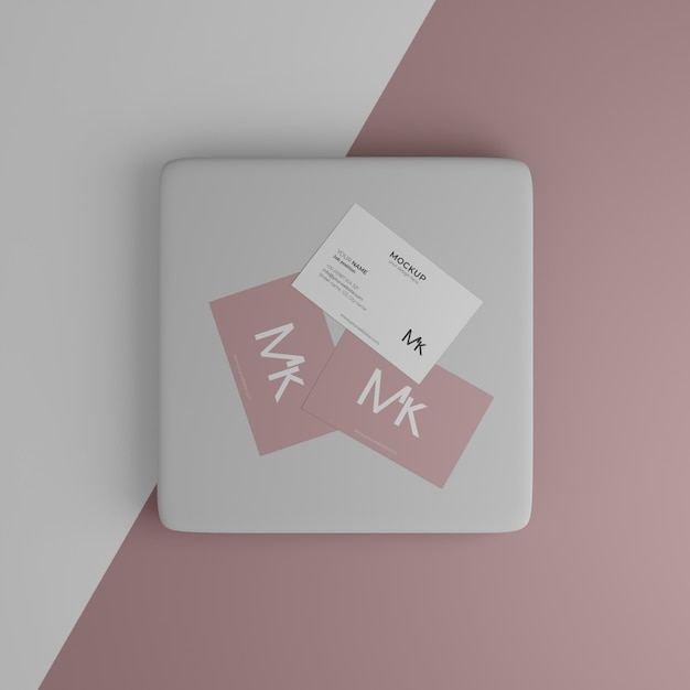 PSD arrangement of business card mock-up