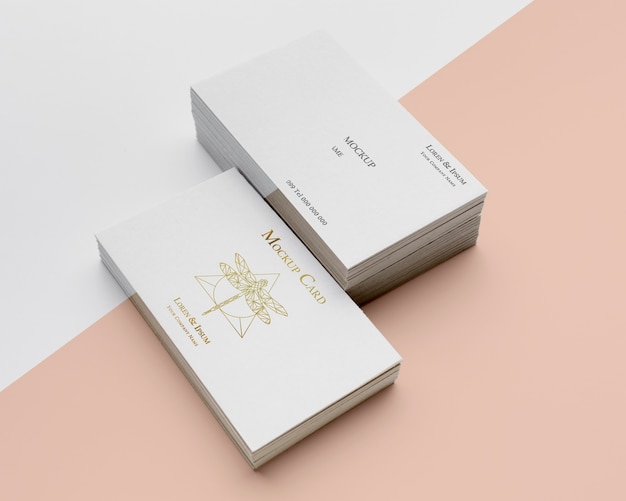 PSD arrangement of mock-up business card