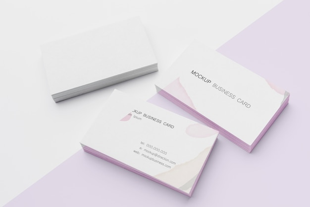 PSD arrangement of mock-up business card