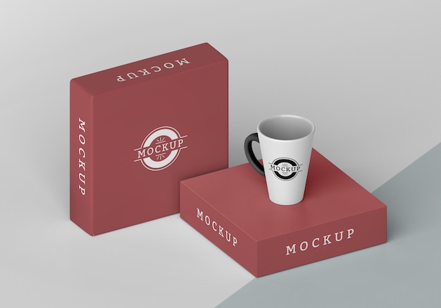 PSD arrangement of mock-up mug box