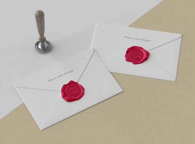 arrangement of mock-up seal for envelope