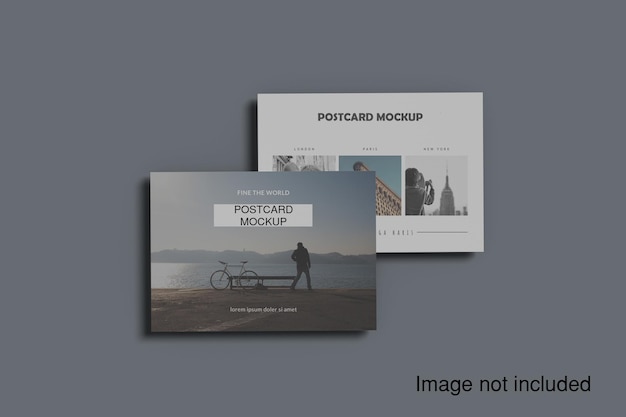 Arrangement of two postcard mockups