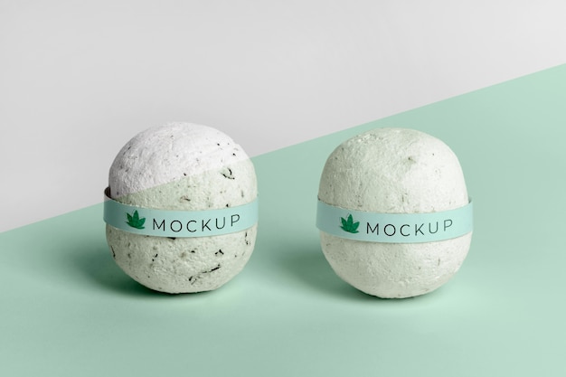 PSD arrangement with bath bombs mock-up