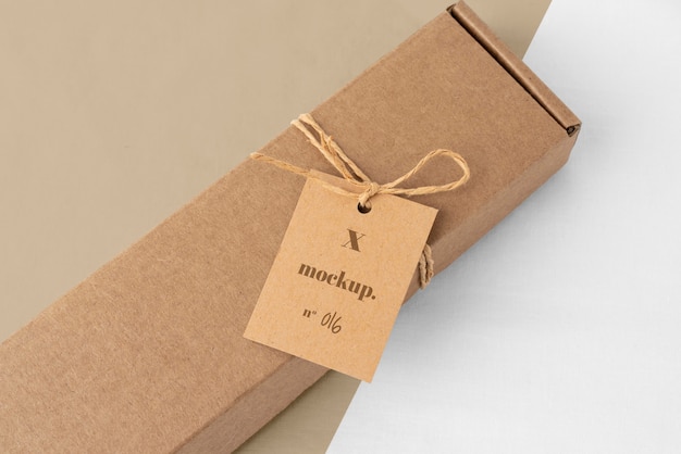 PSD arrangement with craft box tag mock-up