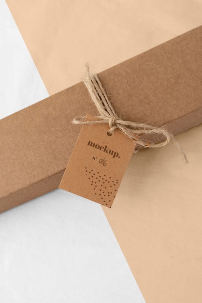 PSD arrangement with craft box tag mock-up