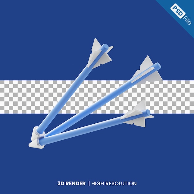 PSD arrow 3d illustration