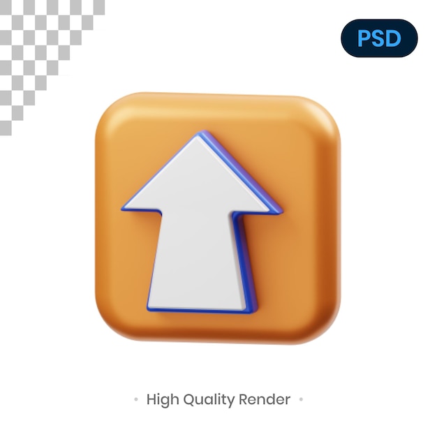 PSD arrow 3d render illustration premium psd