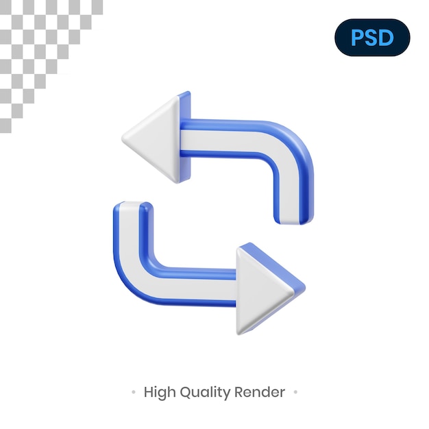 Arrow 3d render illustration premium psd