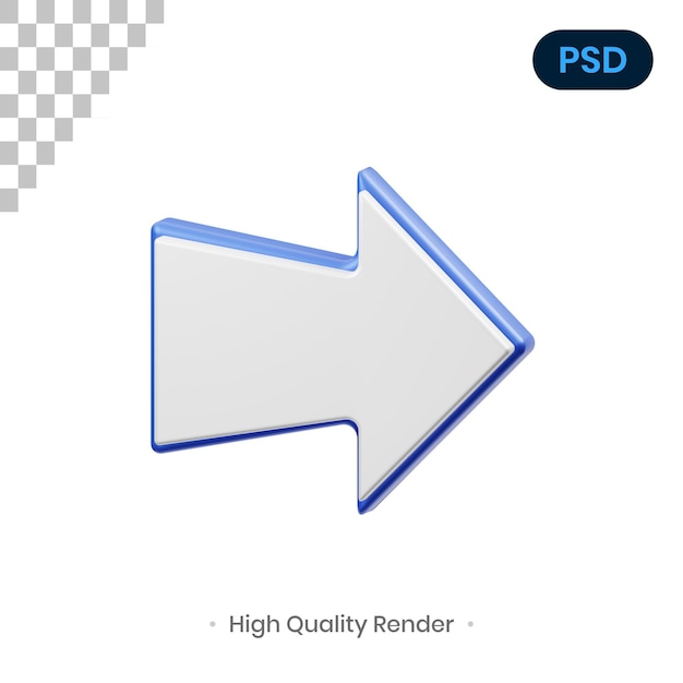 Arrow 3D Render Illustration Premium Psd