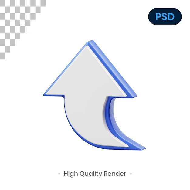 Arrow 3d render illustration premium psd