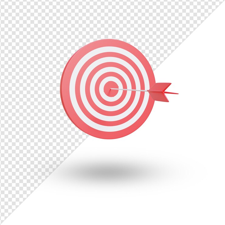 Arrow hitting the target