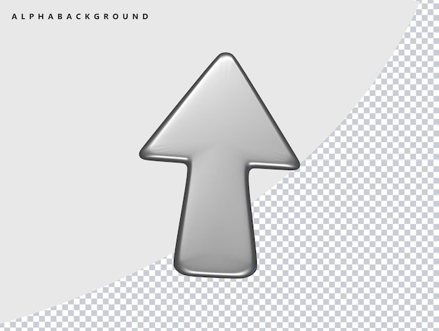 PSD arrow icon 3d illustration