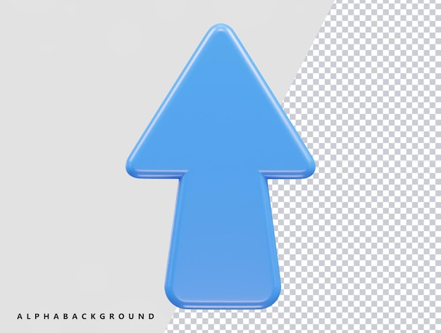 Arrow icon 3d rendering illustration vector