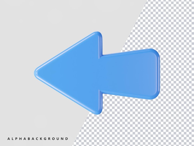 Arrow icon 3d rendering illustration vector