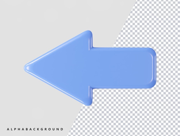 PSD 矢印アイコン 3 d レンダリング ベクトル図透明要素