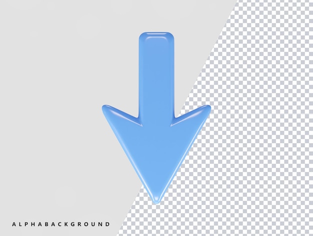 Arrow icon 3d rendering vector illustration transparent element